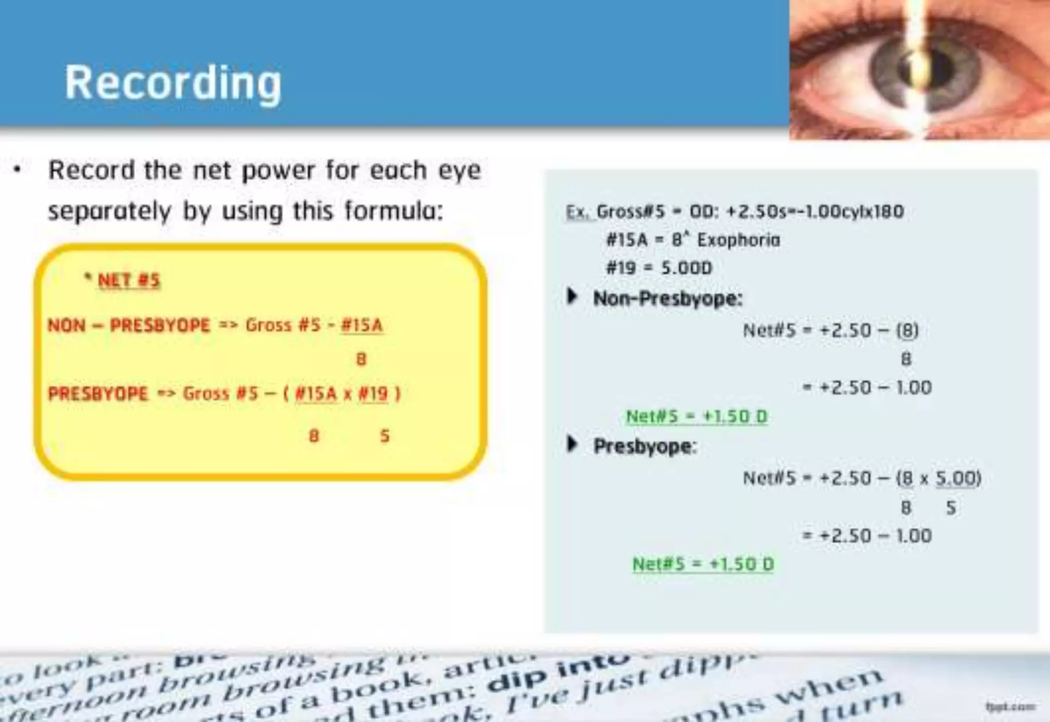 21 step-Diagnosis Procedure Refraction
