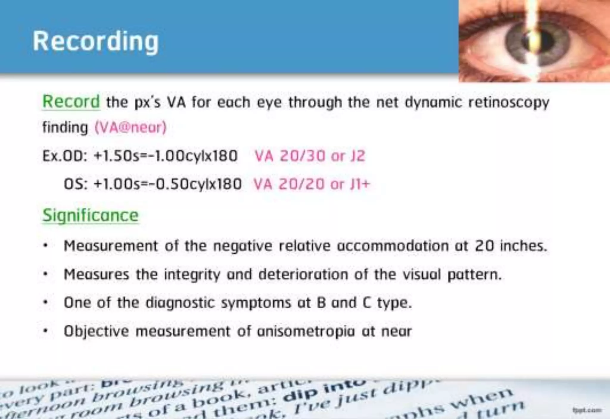 21 step-Diagnosis Procedure Refraction