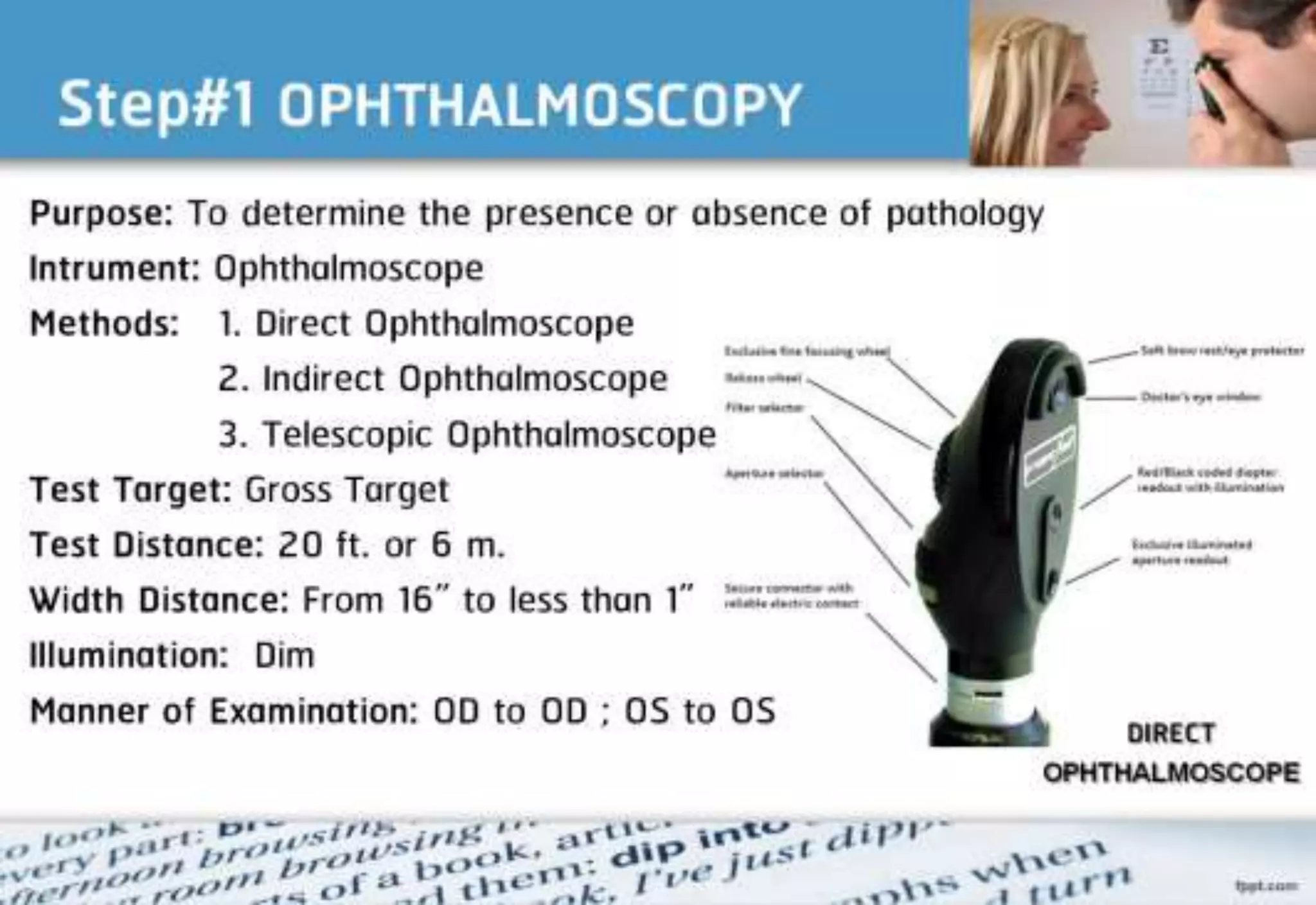21 step-Diagnosis Procedure Refraction