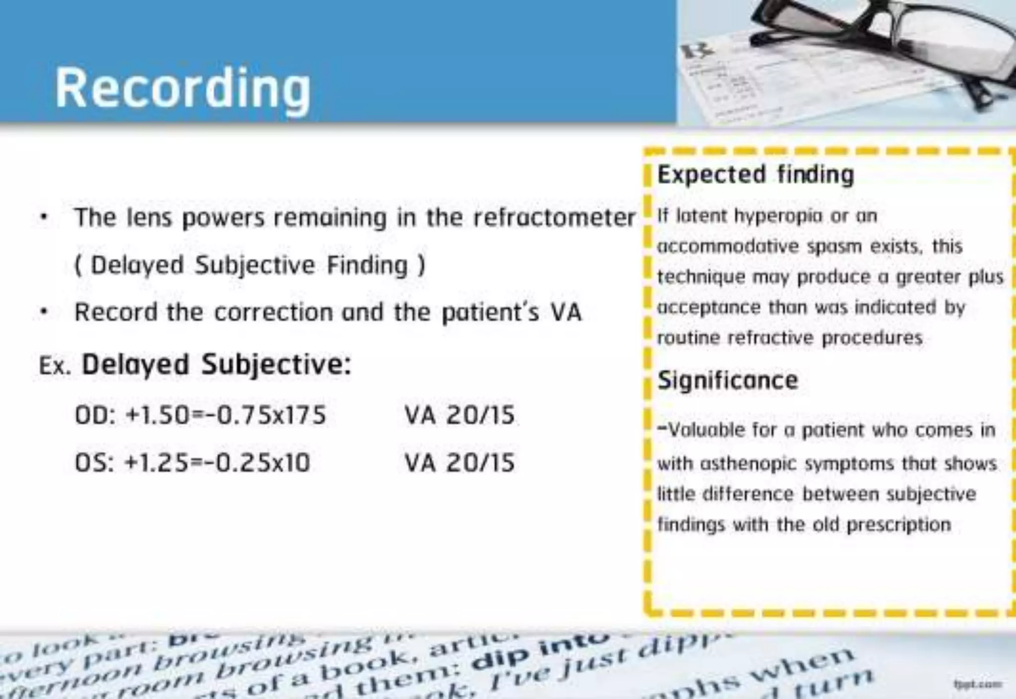 21 step-Diagnosis Procedure Refraction