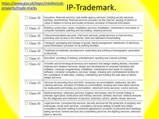 IP-Trademark.
https://www.gov.uk/topic/intellectual-
property/trade-marks
 