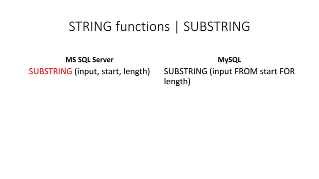 21st Meeting - Compare SQL Server and MySQL | PPT