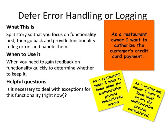 Twenty One Story Splitting Patterns Check | PPT