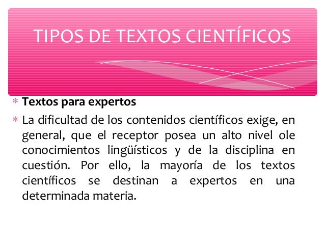 TEXTOS CIENTIFICOS
