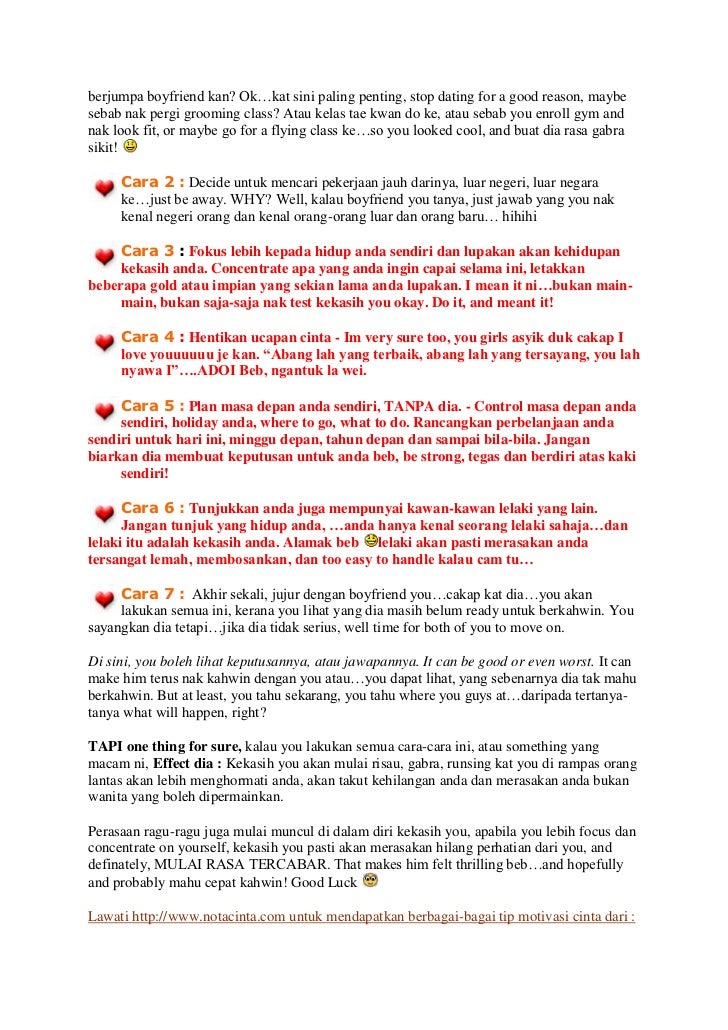 21 Tips Utk Memenangi Hati Lelaki
