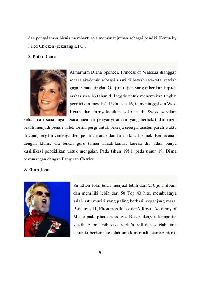21 Tokoh Sukses Top Dunia Yg Drop Out Sekolah