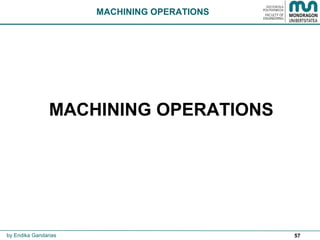 57
MACHINING OPERATIONS
MACHINING OPERATIONS
by Endika Gandarias
 