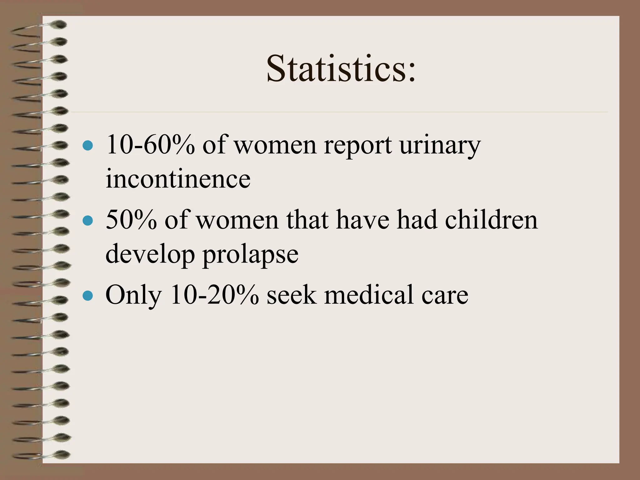 Urinary Statistics 21_Urinary Incontinence studJKGJKents.ppt