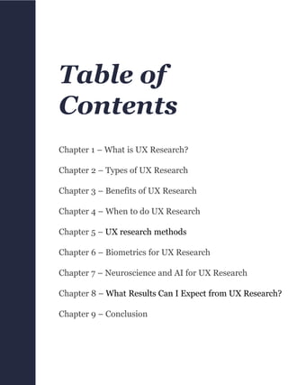 21 UX Research Methods | PDF