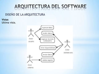 DISEÑO DE LA ARQUITECTURA
Vistas
Ultima vista.

 