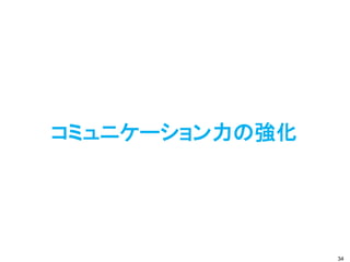 コミュニケーション力の強化
34
 