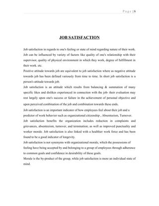 JOB SATISFACTION (REPORT)