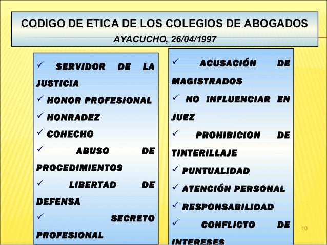 ETICA DEL ABOGADO