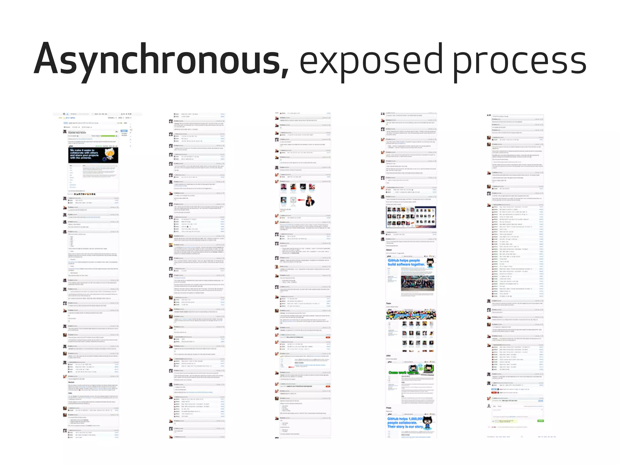 Asynchronous, exposed process 
 