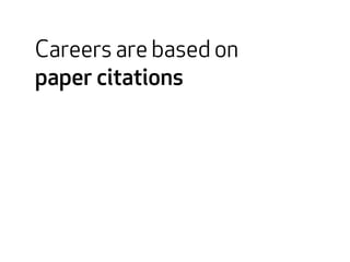 Careers are based on 
paper citations 
 