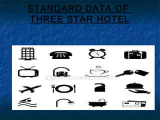 STANDARD DATA OF
THREE STAR HOTEL
 