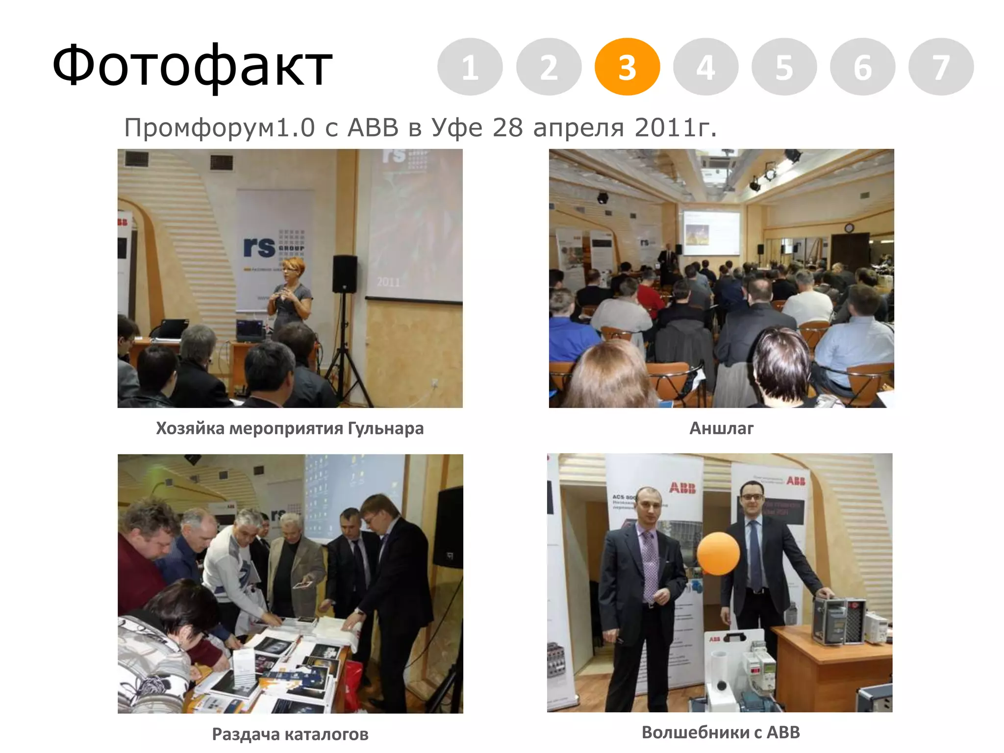 Фотофакт2345671Волшебники с АВВПромфорум1.0 с АВВ в Уфе 28 апреля 2011г. АншлагХозяйка мероприятия ГульнараРаздача каталогов