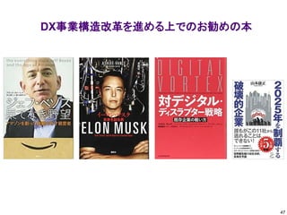 DX事業構造改革を進める上でのお勧めの本
47
 
