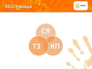 SEO триада




                  СЯ
             ТЗ        КП
 