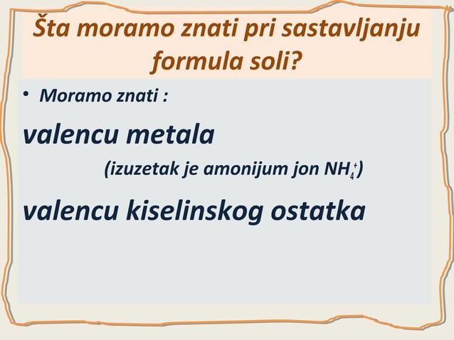 Soli. Formule i nazivi. | PPT