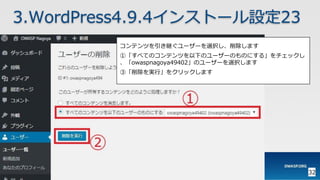OWASP WordPressセキュリティ実装ガイドライン （セキュアなWordPressの構築ハンズオン手順書）