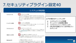 OWASP WordPressセキュリティ実装ガイドライン （セキュアなWordPressの構築ハンズオン手順書）