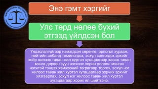 Энэ гэмт хэргийг
Улс төрд нөлөө бүхий
этгээд үйлдсэн бол
Үндэслэлгүйгээр нэмэгдсэн хөрөнгө, орлогыг хурааж,
нийтийн албанд томилогдох, эсхүл сонгогдох эрхийг
хоёр жилээс таван жил хүртэл хугацаагаар хасаж таван
мянга дөрвөн зуун нэгжээс хорин долоон мянган
нэгжтэй тэнцэх хэмжээний төгрөгөөр торгох, эсхүл нэг
жилээс таван жил хүртэл хугацаагаар зорчих эрхийг
хязгаарлах, эсхүл нэг жилээс таван жил хүртэл
хугацаагаар хорих ял шийтгэнэ.
 
