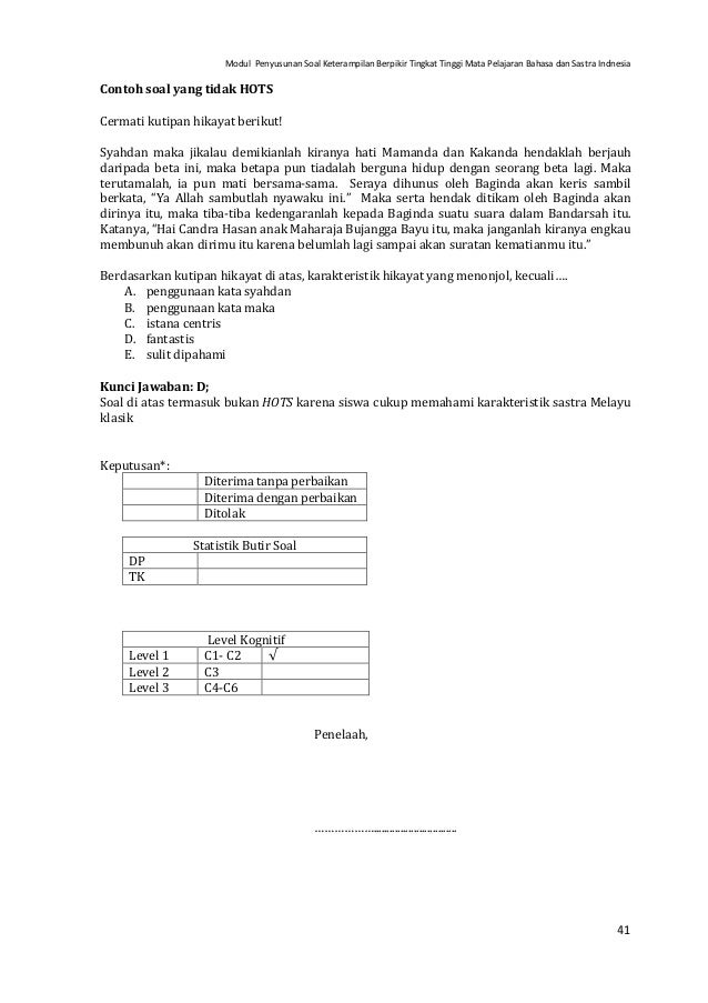 Soal Dan Jawaban Materi Teks Hikayat