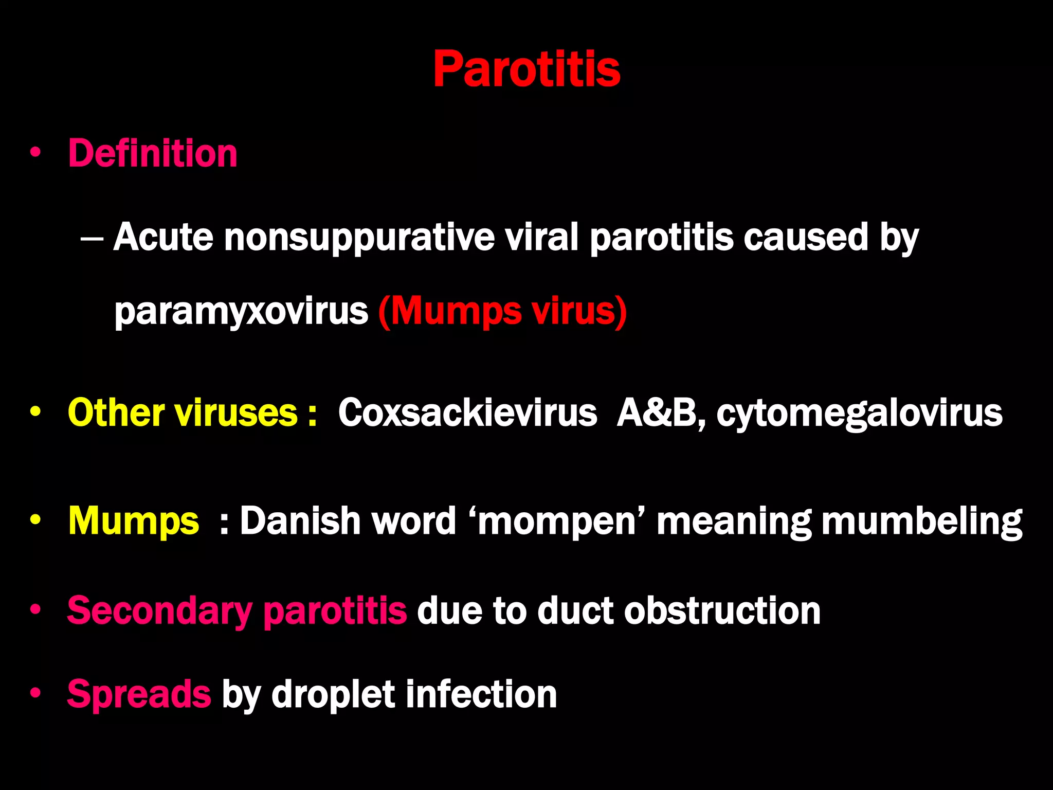 Diseases of salivary glands | PPT