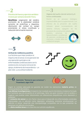 —2
Práctica de fuerza y ejercicio aeróbico
3 veces por semana durante 1 hora.
.
Beneficios: oxigenación del cerebro,
promo...