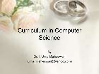 Pedagogy - Curriculum in computer science