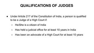 STATE JUDICIARY In Indian constitution IC | PDF