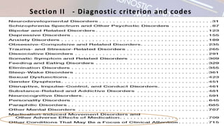 Section II - Diagnostic criterion and codes
 