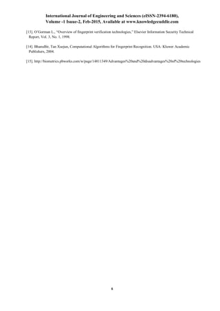 A Study on Fingerprint (biometrics) Recognition | PDF