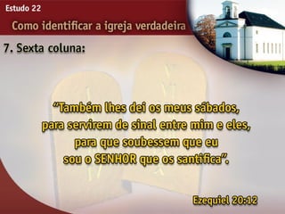 22   como identificar a igreja verdadeira