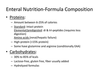 Nutrition support enteral and parenteral nutrition | PDF