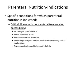 Nutrition support enteral and parenteral nutrition | PDF