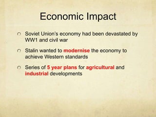 Stalin Inflation Sec 3N Hist (Elec) Chapter 2.2: Stalin's Rule | PPTX