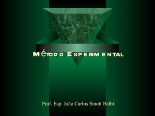 Método Experimental Prof. Esp. João Carlos Sinott Balbi 