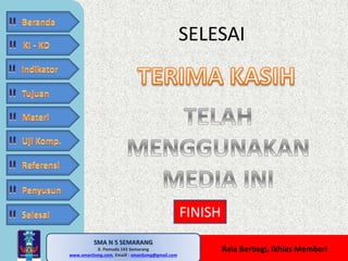 SMA N 5 SEMARANG 
Jl. Pemuda 143 Semarang 
SELESAI 
MATE MATIKA AdiWibawa, S.Pd. 
www.sman5smg.com, Emaill : sman5smg@gmail.com 
Rela Berbagi, Ikhlas Memberi 
FINISH 
