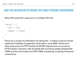 22 REST & JSON API Design #burningkeyboards | PDF