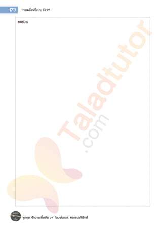 พูดคุย ซักถามเพิ่มเติม >> facebook คลายปมฟิสิกส์
173 การเคลื่อนที่แบบ SHM
ทบทวน
 