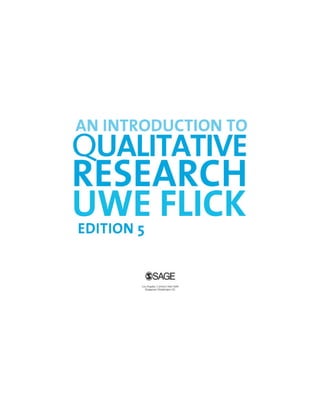 An Introduction To Qualitative Research 5th Edition Uwe Flick | PDF