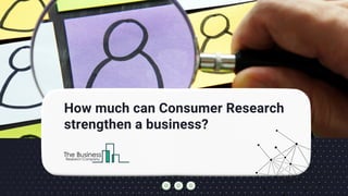 How much can Consumer Research
strengthen a business?
 