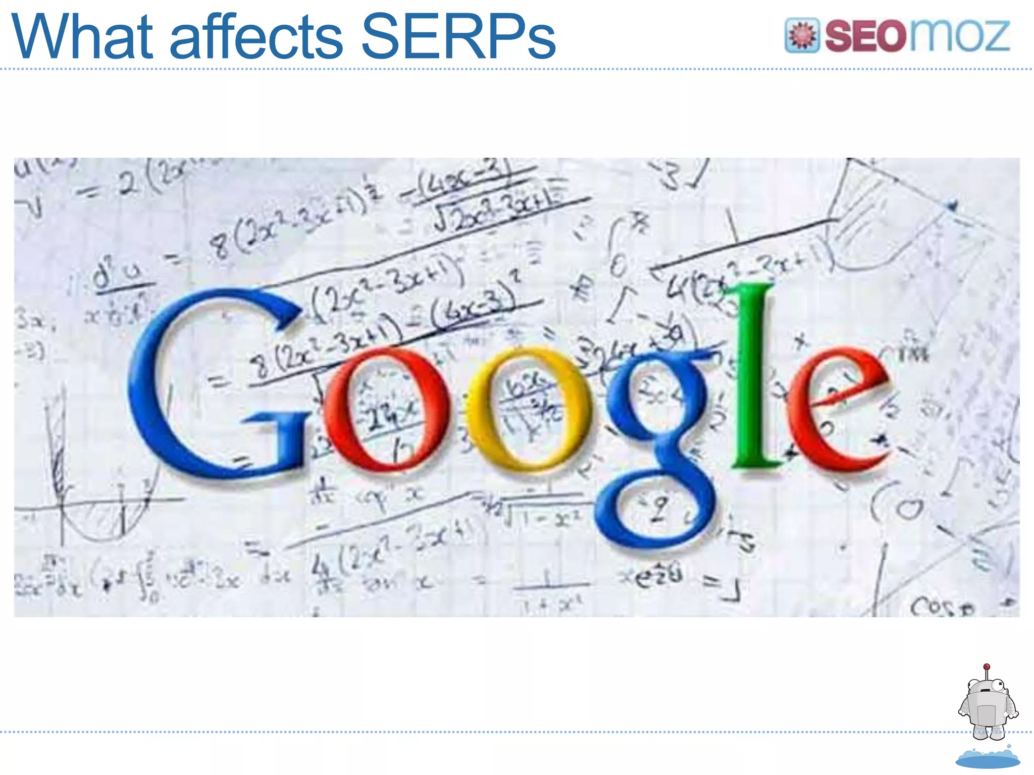 What affects SERPs
 