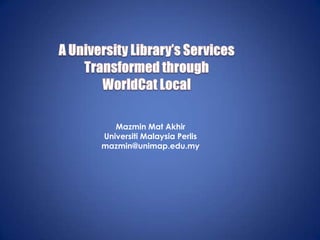 Mazmin Mat Akhir
Universiti Malaysia Perlis
mazmin@unimap.edu.my
 