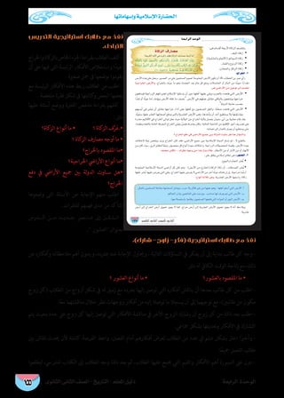 ‫الثانوى‬ ‫الثانى‬ ‫الصف‬ - ‫التاريخ‬ - ‫املعلم‬ ‫دليل‬ ‫الرابعة‬ ‫الوحدة‬
‫وإسهاماتها‬ ‫اإلسالمية‬ ‫احلضارة‬
155
‫التدريس‬ ‫استراتيجية‬ ‫طالبك‬ ‫مع‬ ‫نفذ‬
.‫التبادىل‬
‫واخلراج‬‫كاة‬‫بالز‬‫اخلاص‬‫اجلزء‬‫بقراءة‬‫الطالب‬‫كلف‬-
‫أن‬ ‫عىل‬ ‫فيها‬ ‫التى‬ ‫الرئيسة‬ ‫األفكار‬ ‫واستخالص‬ ‫ا‬ً‫جيد‬
. ‫صغرية‬ ‫مجل‬ ‫ىف‬ ‫بوضعها‬ ‫يقوموا‬
‫مع‬ ‫ئيسة‬‫ر‬‫ال‬ ‫األفكار‬ ‫هذه‬ ‫ربط‬ ‫الطالب‬ ‫من‬ ‫اطلب‬ -
. ‫ملخصة‬ ‫فقرة‬ ‫شكل‬ ‫ىف‬ ‫كتابتها‬‫و‬ ‫البعض‬ ‫بعضها‬
‫عليها‬ ‫أسئلة‬ ‫ووضع‬ ‫الفقرة‬ ‫ملخص‬ ‫بقراءة‬ ‫كلفهم‬ -
: ‫مثل‬
‫كاة؟‬‫الز‬ ‫أنواع‬ ‫ما‬ • 	‫؟‬ ‫كاة‬‫الز‬ ‫ف‬ِّ‫ر‬َ‫•.ع‬
	‫؟‬ ‫كاة‬‫الز‬ ‫مصارف‬ ‫أوجه‬ ‫ما‬ •
‫باخلراج؟‬ ‫املقصود‬ ‫•ما‬
‫اخلراجية؟‬ ‫األرايض‬ ‫أنواع‬ ‫•ما‬
‫دفع‬ ‫يف‬ ‫األرايض‬ ‫مجيع‬ ‫بني‬ ‫لة‬‫و‬‫الد‬ ‫�اوت‬�‫س‬ ‫•هل‬
‫اخلراج؟‬
‫وضعوها‬ ‫التى‬ ‫األسئلة‬ ‫عن‬ ‫اإلجابة‬ ‫منهم‬ ‫اطلب‬ -
.‫للفقرات‬ ‫فهمهم‬ ‫مدى‬ ‫من‬ ‫للتأكد‬
‫��درس‬�‫ال‬ ‫م��ن‬ ‫�د‬�‫�دي‬�‫ج‬ ‫صر‬�‫�ن‬�‫ع‬ ‫إىل‬ ‫�ل‬�‫�ق‬�‫�ت‬�‫ان‬ -
. ‫بعنوانالعشور‬
.)‫شارك‬ -‫زاوج‬ -‫(فكر‬ ‫استراتيجية‬ ‫طالبك‬ ‫مع‬ ‫نفذ‬
‫عن‬ ‫وأفكاره‬ ‫مالحظاته‬ ‫أهم‬ ‫ويدون‬ ،‫مبفرده‬ ‫عنه‬ ‫اإلجابة‬ ‫وحياول‬ ، ‫التالية‬ ‫التساؤالت‬ ‫يف‬ ‫يفكر‬ ‫أن‬ ‫إىل‬ ‫بداية‬ ‫طالب‬ ‫كل‬ ‫وجه‬ -
:‫مثل‬ ‫له‬ ‫الكايف‬ ‫الوقت‬ ‫إتاحة‬ ‫مع‬ ،‫ذلك‬
‫؟‬ ‫العشور‬ ‫أنواع‬ ‫ما‬ • 				‫بالعشور؟‬ ‫املقصود‬ ‫ما‬ •
‫زوج‬ ‫(كل‬ ‫الطالب‬ ‫من‬ ‫أزواج‬ ‫شكل‬ ‫يف‬ ‫له‬ ‫زميل‬ ‫مع‬ ‫مبفرده‬ ‫إليها‬ ‫توصل‬ ‫التي‬ ‫أفكاره‬ ‫يناقش‬ ‫أن‬ ‫بعدها‬ ‫طالب‬ ‫كل‬ ‫من‬ ‫اطلب‬ -
.‫ا‬ً‫ع‬‫م‬ ‫مناقشتهام‬ ‫خالل‬ ‫نظر‬ ‫ووجهات‬ ‫أفكار‬ ‫من‬ ‫إليه‬ ‫توصال‬ ‫ما‬ ‫يسجال‬ ‫أن‬ ‫إىل‬ ‫توجيهام‬ ‫مع‬ ،)‫طالبني‬ ‫من‬ ‫مكون‬
‫يتم‬ ‫بحيث‬ ‫حدة‬ ‫عىل‬ ‫زوج‬ ‫كل‬ ‫إليها‬ ‫توصل‬ ‫التي‬ ‫األفكار‬ ‫مناقشة‬ ‫يف‬ ‫األخر‬ ‫الزوج‬ ‫يشارك‬ ‫أن‬ ‫زوج‬ ‫كل‬ ‫من‬ ‫ذلك‬ ‫بعد‬ ‫اطلب‬ -
.‫مجاعي‬ ‫بشكل‬ ‫وتعديلها‬ ‫األفكار‬ ‫يف‬ ‫التشارك‬
‫بني‬ ‫نقاش‬ ‫حيدث‬ ‫ألن‬ ‫كاملة‬ ‫الفرصة‬ ‫واعط‬ ،‫الفصل‬ ‫أمام‬ ‫أفكارهم‬ ‫لعرض‬ ‫الطالب‬ ‫من‬ ‫عدد‬ ‫عشوايئ‬ ‫بشكل‬ ‫اخرت‬ ‫ا‬ً‫ري‬‫وأخ‬ -
.‫ا‬ً‫ع‬‫مجي‬ ‫الفصل‬ ‫طالب‬
‫ليطلعوا‬ ،‫املدريس‬ ‫الكتاب‬ ‫إىل‬ ‫الطالب‬ ‫وجه‬ ‫ذلك‬ ‫بعد‬ ‫ثم‬ ،‫الطالب‬ ‫عليها‬ ‫جيمع‬ ‫التي‬ ‫والقيم‬ ‫األفكار‬ ‫أهم‬ ‫السبورة‬ ‫عىل‬ ‫دون‬ -
á©HGôdG óMƒdG
137
ü
ü
ü
ü
:êGnô pîdG .2
·
á«LGôîdG ¢VQC’Gh
:≈g »°VGQC’G øe ø«Yƒf ≈dEG º°ù≤æJ
ü


ü
? êGôîdG ™aO »a »°VGQC’G ™«ªL ø«H ádhódG ähÉ°S πg Éæg ∫GDƒ°ùdGh
∂ª∏©e ¢ûbÉf....∑ô¶f á¡Lh øe Gòg ∫ój ΩÓY
:Qƒ°û©dG .3
ü
ü
:´GƒfCG áKÓK ≈gh
‫ﺍﻟﺰﻛﺎﺓ‬ ‫ﻣﺼﺎﺭﻑ‬
w v u t s r q
£ ¢¡‫ﮯ‬~}|{zy x
© ¨§¦¥¤
 