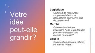 Votre
idée
peut-elle
grandir?
 