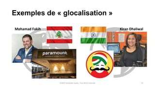 Exemples de « glocalisation »
Mohamad Fakih Kiran Dhaliwal
©2022 Davender Gupta. Tous droits réservés 22
 