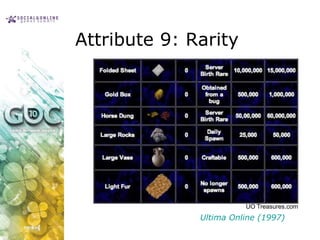 UO Treasures.com<br />Attribute 9: Rarity<br />UO Treasures.com<br />Ultima Online (1997)<br />